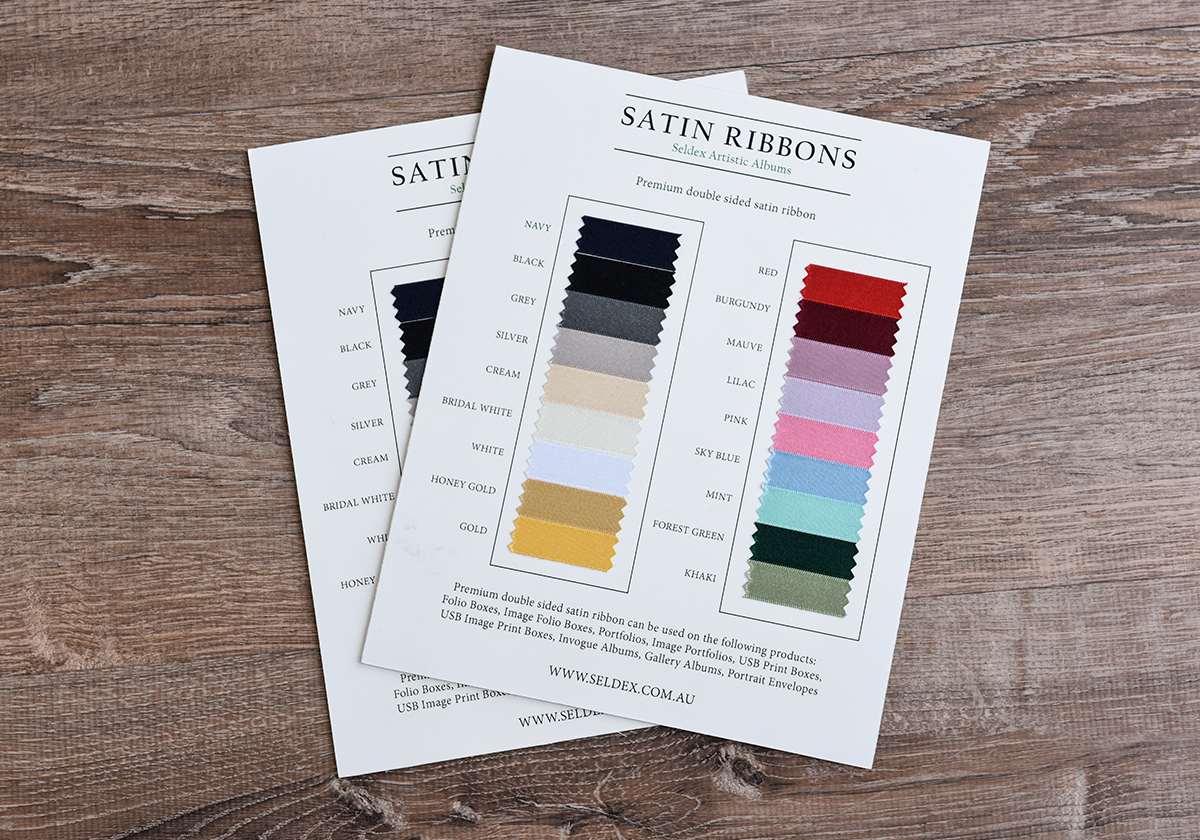 Seldex ribbon swatch card (sold separately)